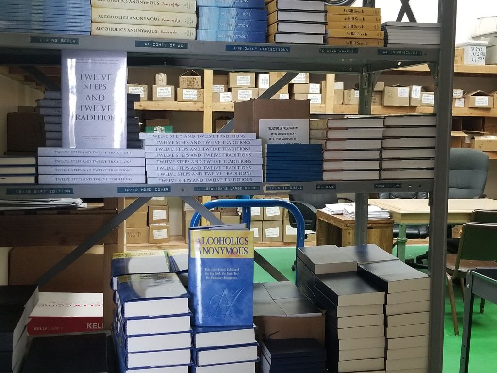 AA literature on display at the SFV Central Office